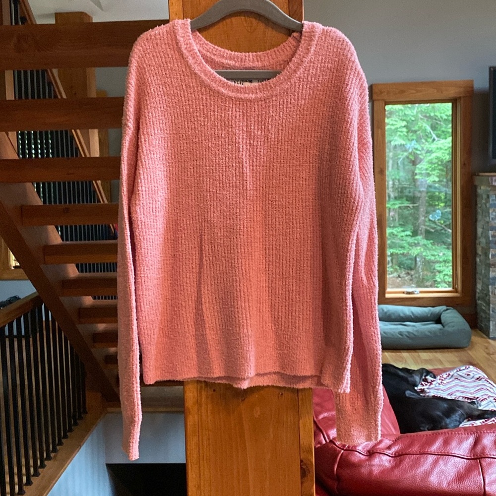 Super soft Abercrombie Kids pink knit sweater in size 7/8